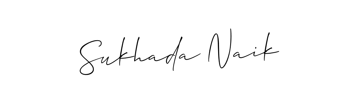 Create a beautiful signature design for name Sukhada Naik. With this signature (Allison_Script) fonts, you can make a handwritten signature for free. Sukhada Naik signature style 2 images and pictures png