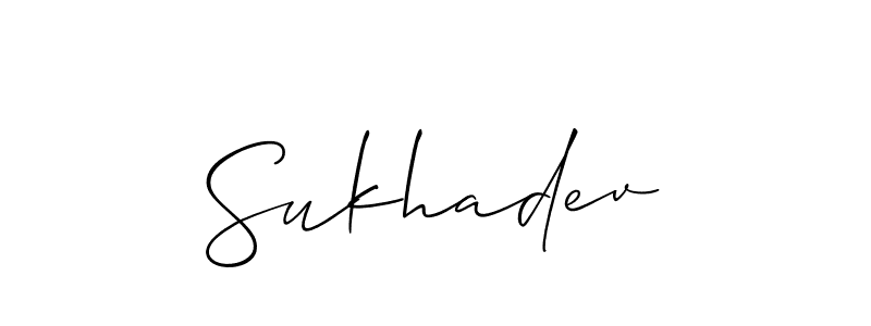 The best way (Allison_Script) to make a short signature is to pick only two or three words in your name. The name Sukhadev include a total of six letters. For converting this name. Sukhadev signature style 2 images and pictures png