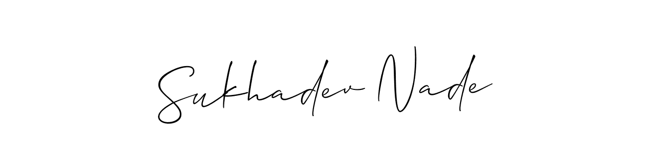 Create a beautiful signature design for name Sukhadev Nade. With this signature (Allison_Script) fonts, you can make a handwritten signature for free. Sukhadev Nade signature style 2 images and pictures png