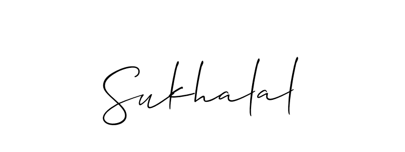 Make a beautiful signature design for name Sukhalal. With this signature (Allison_Script) style, you can create a handwritten signature for free. Sukhalal signature style 2 images and pictures png