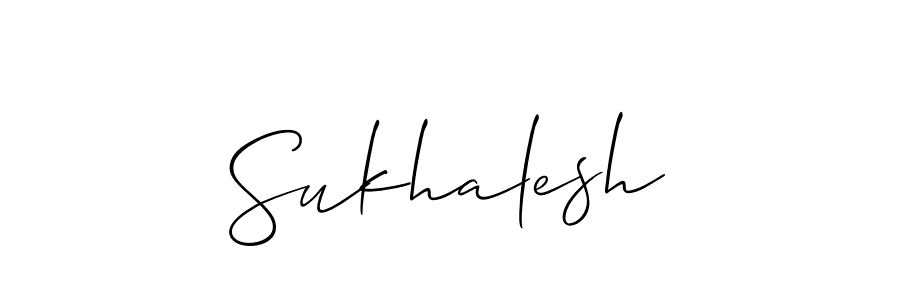 You should practise on your own different ways (Allison_Script) to write your name (Sukhalesh) in signature. don't let someone else do it for you. Sukhalesh signature style 2 images and pictures png