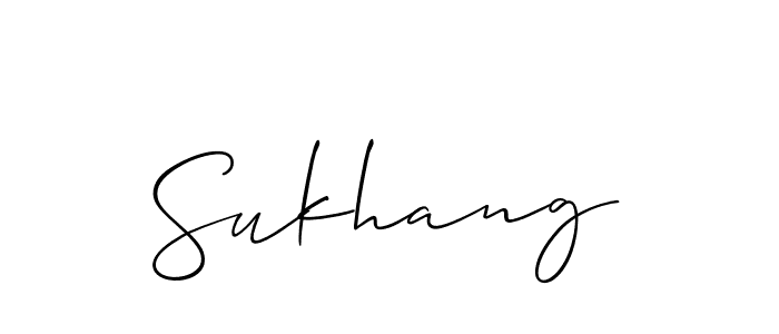 Allison_Script is a professional signature style that is perfect for those who want to add a touch of class to their signature. It is also a great choice for those who want to make their signature more unique. Get Sukhang name to fancy signature for free. Sukhang signature style 2 images and pictures png