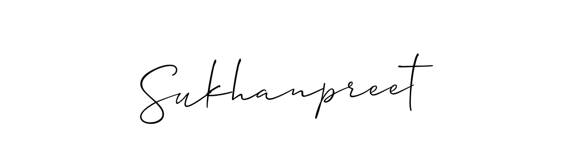 How to make Sukhanpreet name signature. Use Allison_Script style for creating short signs online. This is the latest handwritten sign. Sukhanpreet signature style 2 images and pictures png