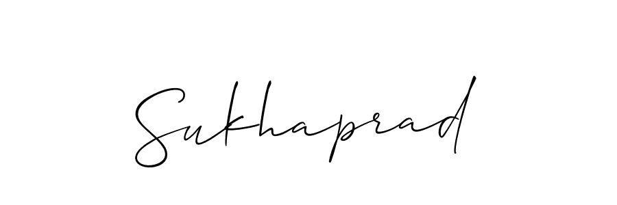 Make a short Sukhaprad signature style. Manage your documents anywhere anytime using Allison_Script. Create and add eSignatures, submit forms, share and send files easily. Sukhaprad signature style 2 images and pictures png
