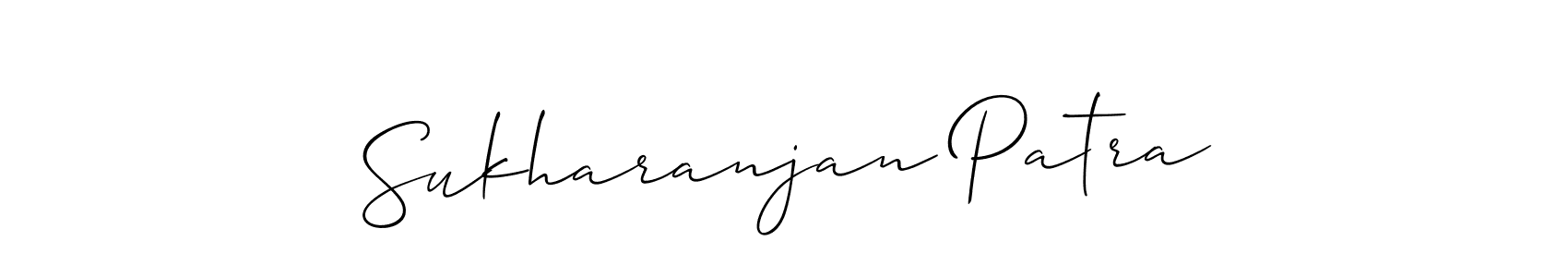 This is the best signature style for the Sukharanjan Patra name. Also you like these signature font (Allison_Script). Mix name signature. Sukharanjan Patra signature style 2 images and pictures png