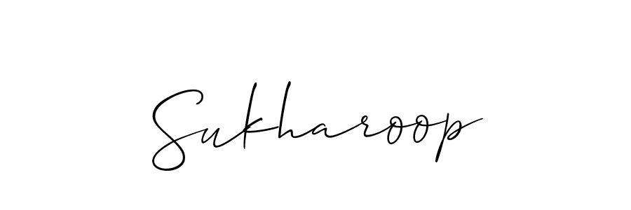 Create a beautiful signature design for name Sukharoop. With this signature (Allison_Script) fonts, you can make a handwritten signature for free. Sukharoop signature style 2 images and pictures png