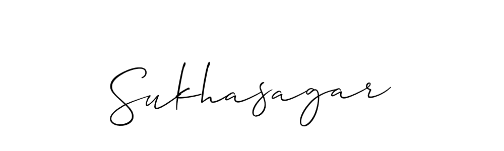 Design your own signature with our free online signature maker. With this signature software, you can create a handwritten (Allison_Script) signature for name Sukhasagar. Sukhasagar signature style 2 images and pictures png