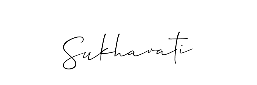 How to make Sukhavati signature? Allison_Script is a professional autograph style. Create handwritten signature for Sukhavati name. Sukhavati signature style 2 images and pictures png