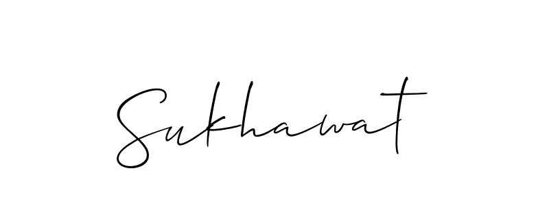 Make a beautiful signature design for name Sukhawat. With this signature (Allison_Script) style, you can create a handwritten signature for free. Sukhawat signature style 2 images and pictures png