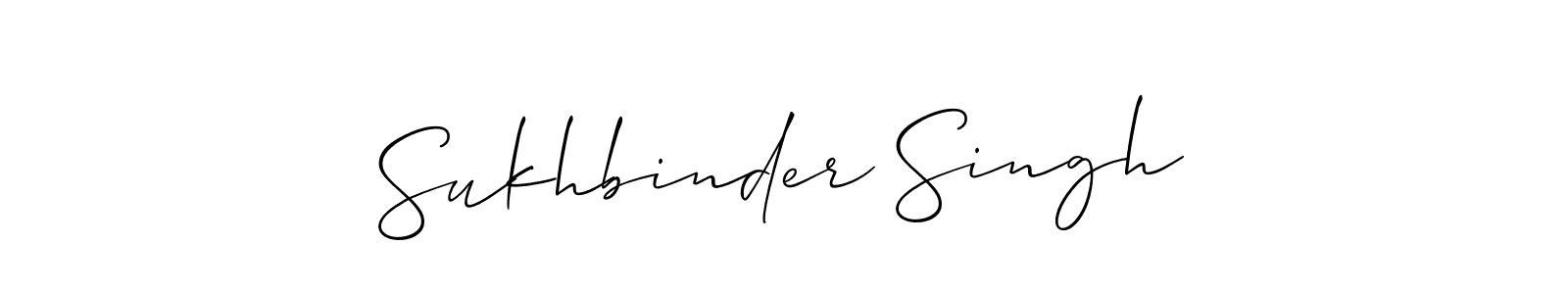 How to make Sukhbinder Singh name signature. Use Allison_Script style for creating short signs online. This is the latest handwritten sign. Sukhbinder Singh signature style 2 images and pictures png