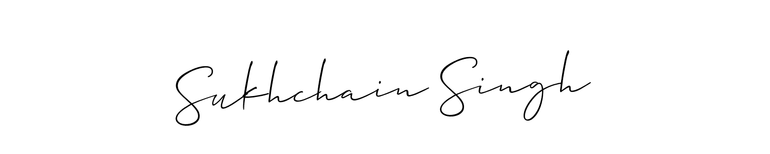 You should practise on your own different ways (Allison_Script) to write your name (Sukhchain Singh) in signature. don't let someone else do it for you. Sukhchain Singh signature style 2 images and pictures png