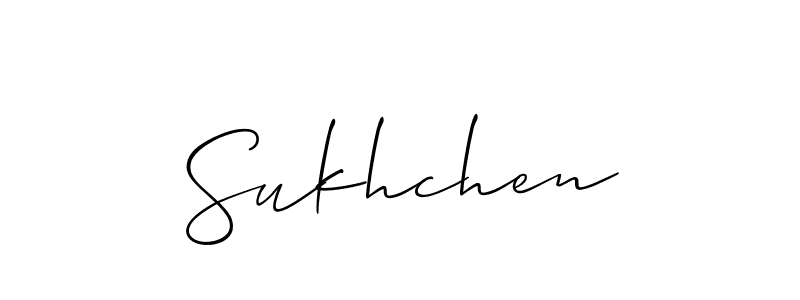 Similarly Allison_Script is the best handwritten signature design. Signature creator online .You can use it as an online autograph creator for name Sukhchen. Sukhchen signature style 2 images and pictures png