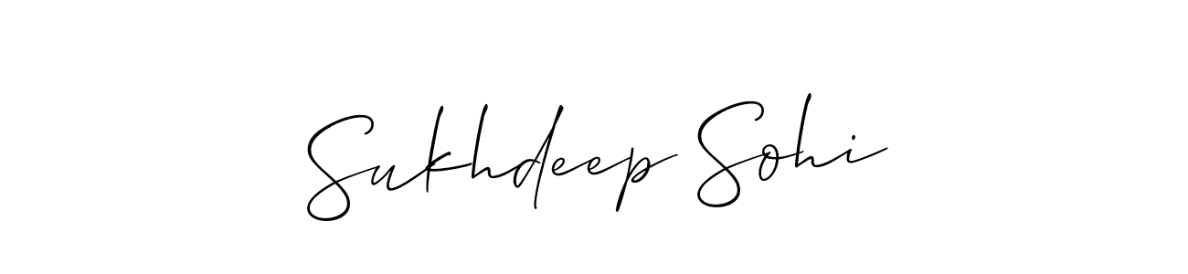 Allison_Script is a professional signature style that is perfect for those who want to add a touch of class to their signature. It is also a great choice for those who want to make their signature more unique. Get Sukhdeep Sohi name to fancy signature for free. Sukhdeep Sohi signature style 2 images and pictures png