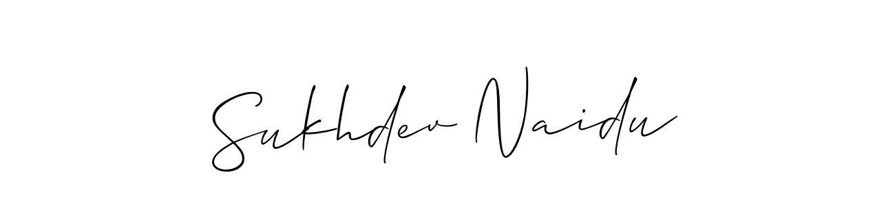 You should practise on your own different ways (Allison_Script) to write your name (Sukhdev Naidu) in signature. don't let someone else do it for you. Sukhdev Naidu signature style 2 images and pictures png
