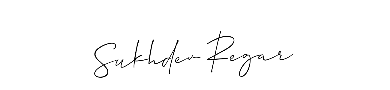 Also You can easily find your signature by using the search form. We will create Sukhdev Regar name handwritten signature images for you free of cost using Allison_Script sign style. Sukhdev Regar signature style 2 images and pictures png