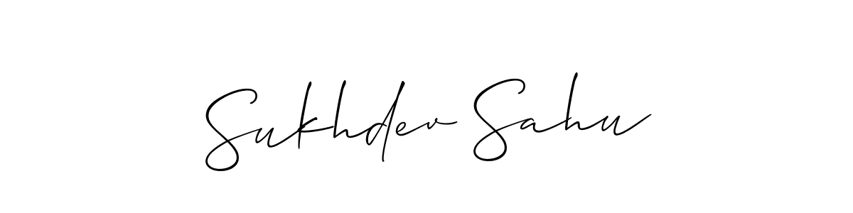 Allison_Script is a professional signature style that is perfect for those who want to add a touch of class to their signature. It is also a great choice for those who want to make their signature more unique. Get Sukhdev Sahu name to fancy signature for free. Sukhdev Sahu signature style 2 images and pictures png