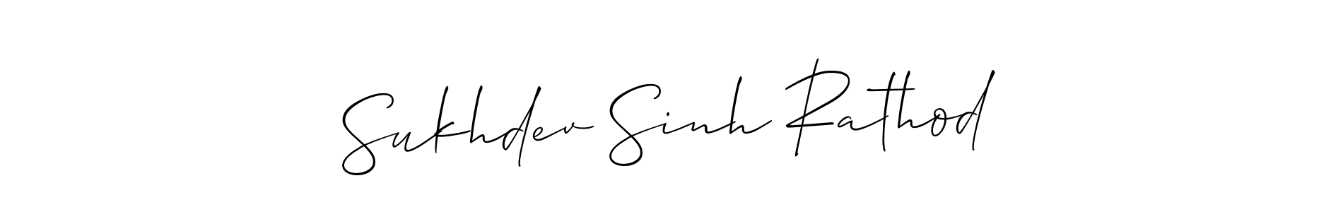 The best way (Allison_Script) to make a short signature is to pick only two or three words in your name. The name Sukhdev Sinh Rathod include a total of six letters. For converting this name. Sukhdev Sinh Rathod signature style 2 images and pictures png