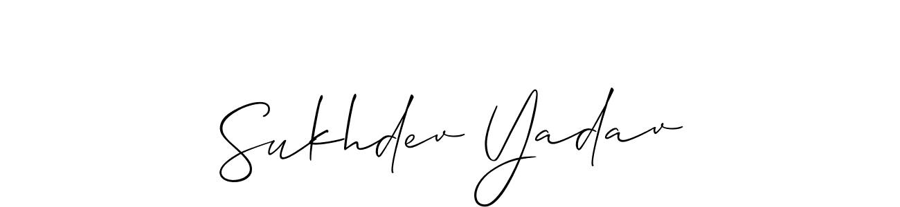 The best way (Allison_Script) to make a short signature is to pick only two or three words in your name. The name Sukhdev Yadav include a total of six letters. For converting this name. Sukhdev Yadav signature style 2 images and pictures png