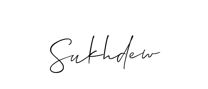 How to Draw Sukhdew signature style? Allison_Script is a latest design signature styles for name Sukhdew. Sukhdew signature style 2 images and pictures png
