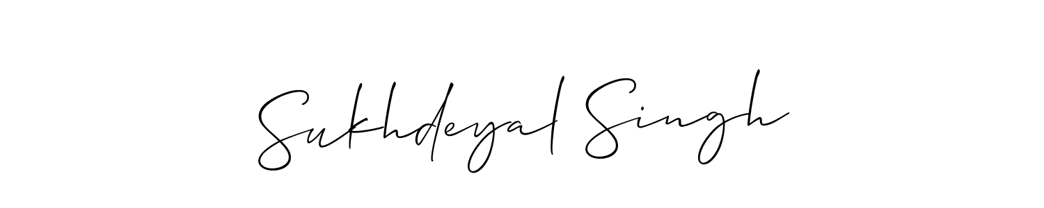 It looks lik you need a new signature style for name Sukhdeyal Singh. Design unique handwritten (Allison_Script) signature with our free signature maker in just a few clicks. Sukhdeyal Singh signature style 2 images and pictures png