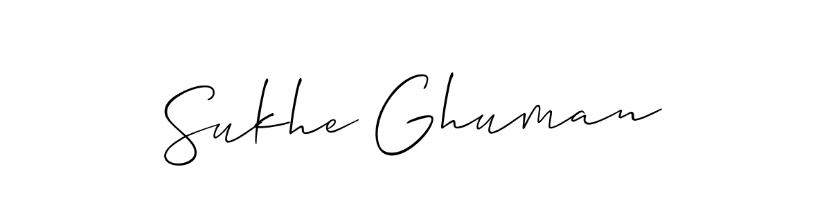 Make a short Sukhe Ghuman signature style. Manage your documents anywhere anytime using Allison_Script. Create and add eSignatures, submit forms, share and send files easily. Sukhe Ghuman signature style 2 images and pictures png