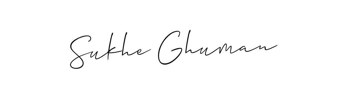 Make a short Sukhe Ghuman signature style. Manage your documents anywhere anytime using Allison_Script. Create and add eSignatures, submit forms, share and send files easily. Sukhe Ghuman signature style 2 images and pictures png