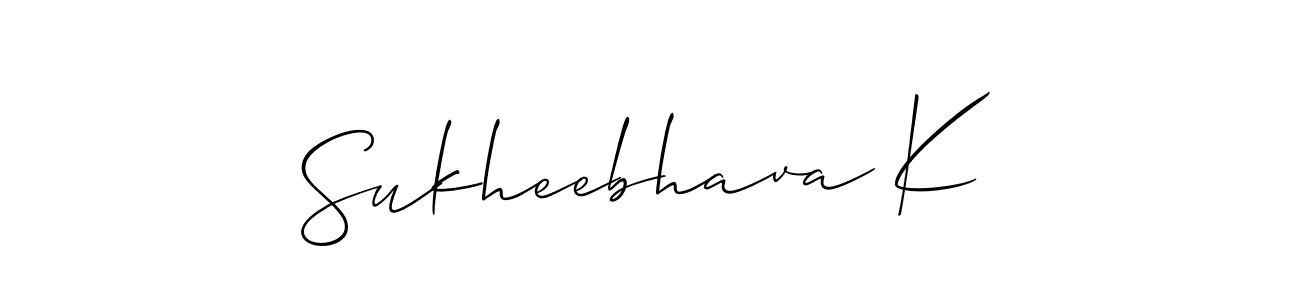 How to Draw Sukheebhava K signature style? Allison_Script is a latest design signature styles for name Sukheebhava K. Sukheebhava K signature style 2 images and pictures png