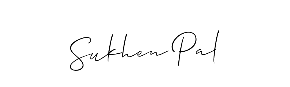 Make a short Sukhen Pal signature style. Manage your documents anywhere anytime using Allison_Script. Create and add eSignatures, submit forms, share and send files easily. Sukhen Pal signature style 2 images and pictures png