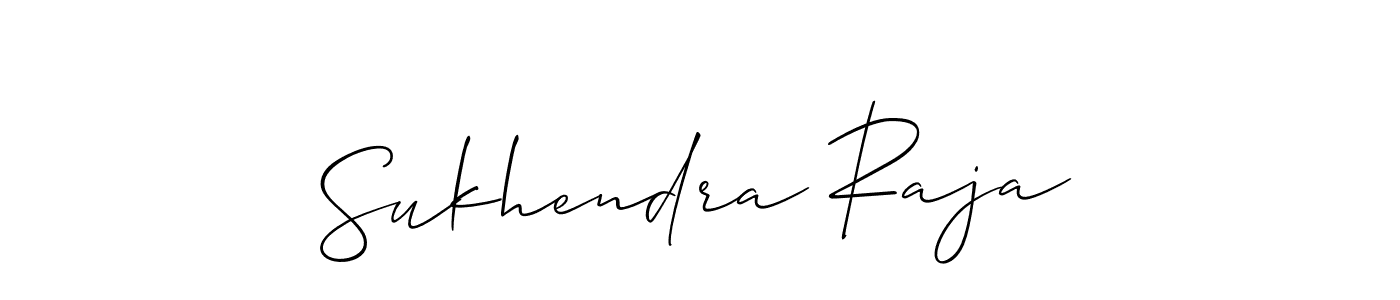 How to make Sukhendra Raja name signature. Use Allison_Script style for creating short signs online. This is the latest handwritten sign. Sukhendra Raja signature style 2 images and pictures png