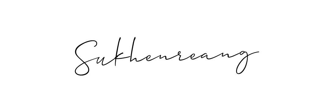 How to Draw Sukhenreang signature style? Allison_Script is a latest design signature styles for name Sukhenreang. Sukhenreang signature style 2 images and pictures png