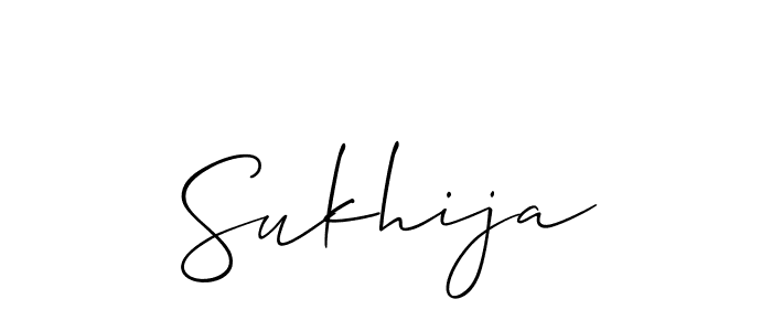 Design your own signature with our free online signature maker. With this signature software, you can create a handwritten (Allison_Script) signature for name Sukhija. Sukhija signature style 2 images and pictures png