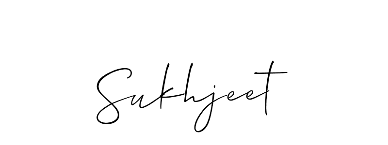 How to make Sukhjeet name signature. Use Allison_Script style for creating short signs online. This is the latest handwritten sign. Sukhjeet signature style 2 images and pictures png