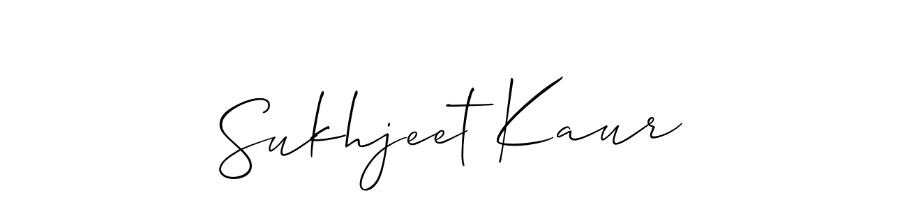 Also we have Sukhjeet Kaur name is the best signature style. Create professional handwritten signature collection using Allison_Script autograph style. Sukhjeet Kaur signature style 2 images and pictures png