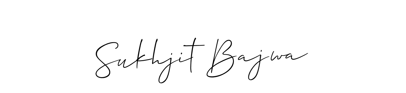 Make a beautiful signature design for name Sukhjit Bajwa. With this signature (Allison_Script) style, you can create a handwritten signature for free. Sukhjit Bajwa signature style 2 images and pictures png