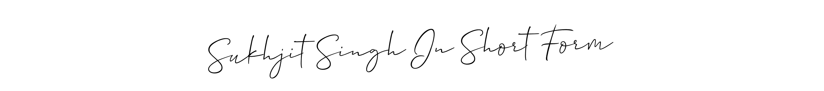 Create a beautiful signature design for name Sukhjit Singh In Short Form. With this signature (Allison_Script) fonts, you can make a handwritten signature for free. Sukhjit Singh In Short Form signature style 2 images and pictures png