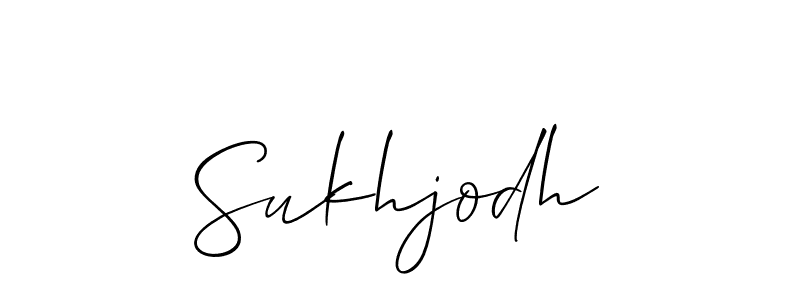 Also we have Sukhjodh name is the best signature style. Create professional handwritten signature collection using Allison_Script autograph style. Sukhjodh signature style 2 images and pictures png