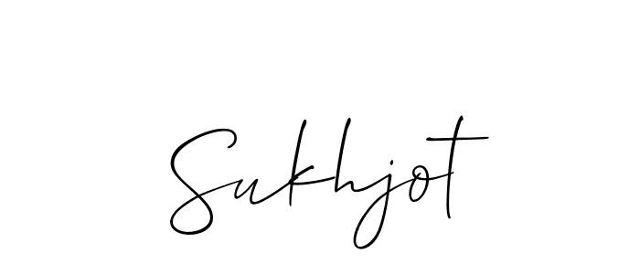 The best way (Allison_Script) to make a short signature is to pick only two or three words in your name. The name Sukhjot include a total of six letters. For converting this name. Sukhjot signature style 2 images and pictures png