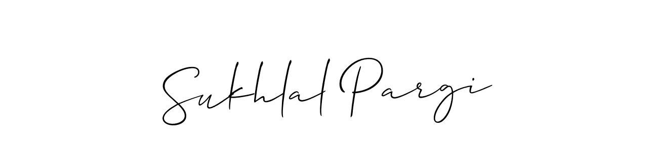 The best way (Allison_Script) to make a short signature is to pick only two or three words in your name. The name Sukhlal Pargi include a total of six letters. For converting this name. Sukhlal Pargi signature style 2 images and pictures png