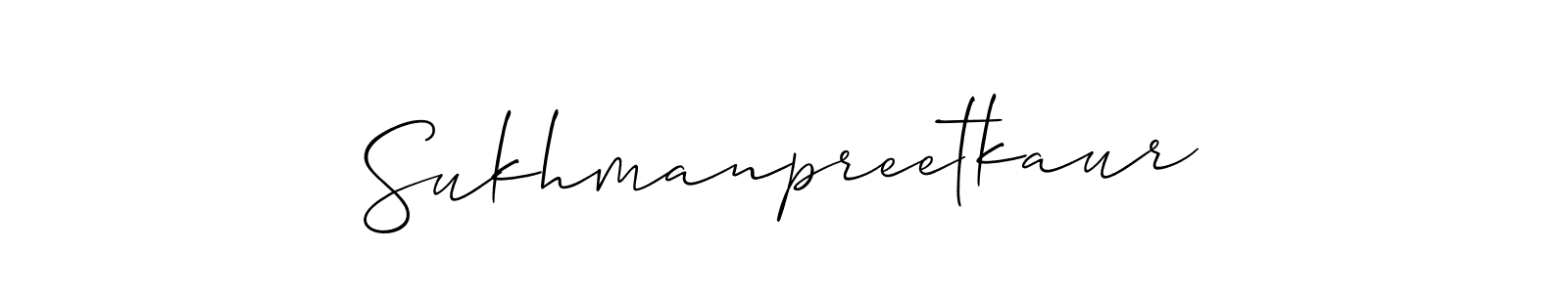 Sukhmanpreetkaur stylish signature style. Best Handwritten Sign (Allison_Script) for my name. Handwritten Signature Collection Ideas for my name Sukhmanpreetkaur. Sukhmanpreetkaur signature style 2 images and pictures png