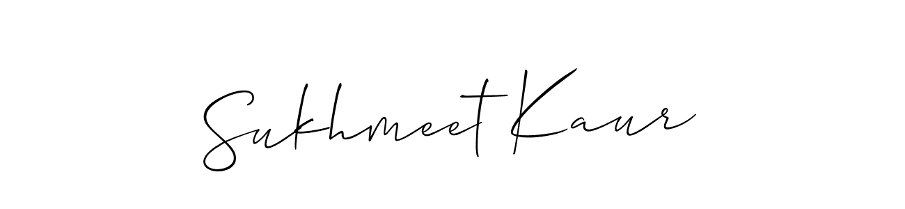 Make a short Sukhmeet Kaur signature style. Manage your documents anywhere anytime using Allison_Script. Create and add eSignatures, submit forms, share and send files easily. Sukhmeet Kaur signature style 2 images and pictures png