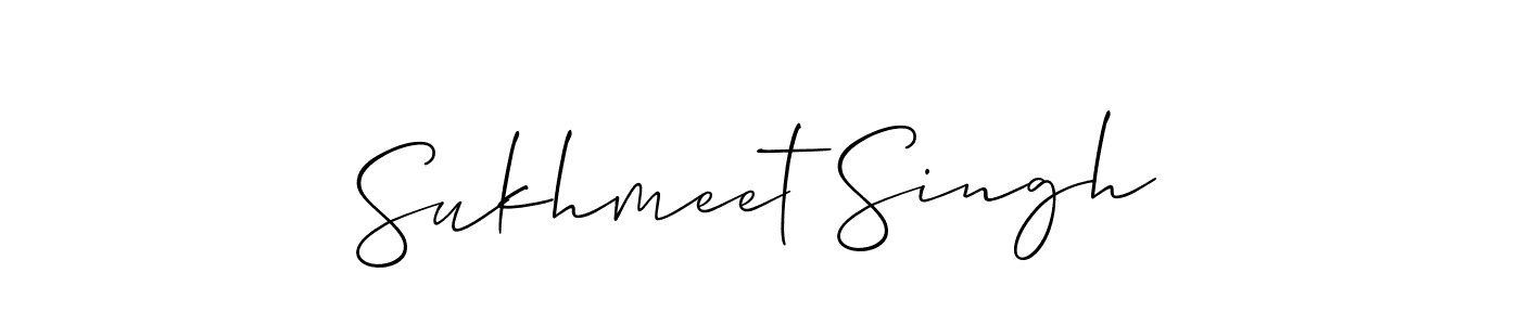 Create a beautiful signature design for name Sukhmeet Singh. With this signature (Allison_Script) fonts, you can make a handwritten signature for free. Sukhmeet Singh signature style 2 images and pictures png