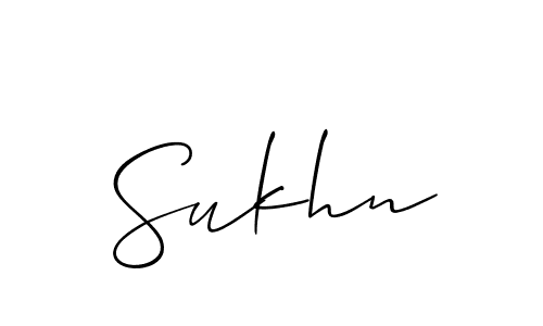 Also we have Sukhn name is the best signature style. Create professional handwritten signature collection using Allison_Script autograph style. Sukhn signature style 2 images and pictures png