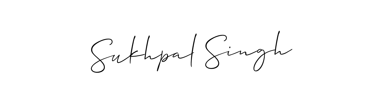 How to make Sukhpal Singh name signature. Use Allison_Script style for creating short signs online. This is the latest handwritten sign. Sukhpal Singh signature style 2 images and pictures png