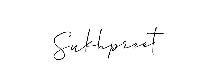 It looks lik you need a new signature style for name Sukhpreet. Design unique handwritten (Allison_Script) signature with our free signature maker in just a few clicks. Sukhpreet signature style 2 images and pictures png