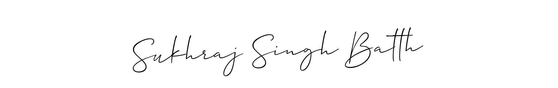 if you are searching for the best signature style for your name Sukhraj Singh Batth. so please give up your signature search. here we have designed multiple signature styles  using Allison_Script. Sukhraj Singh Batth signature style 2 images and pictures png