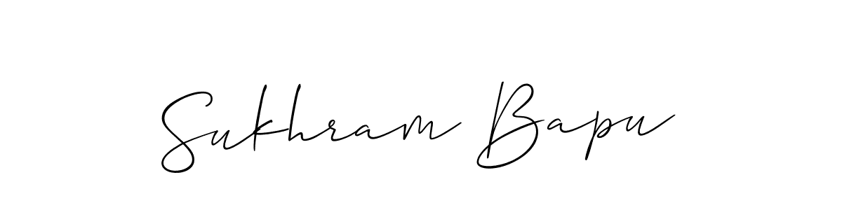 Design your own signature with our free online signature maker. With this signature software, you can create a handwritten (Allison_Script) signature for name Sukhram Bapu. Sukhram Bapu signature style 2 images and pictures png