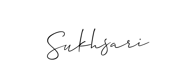 Make a short Sukhsari signature style. Manage your documents anywhere anytime using Allison_Script. Create and add eSignatures, submit forms, share and send files easily. Sukhsari signature style 2 images and pictures png