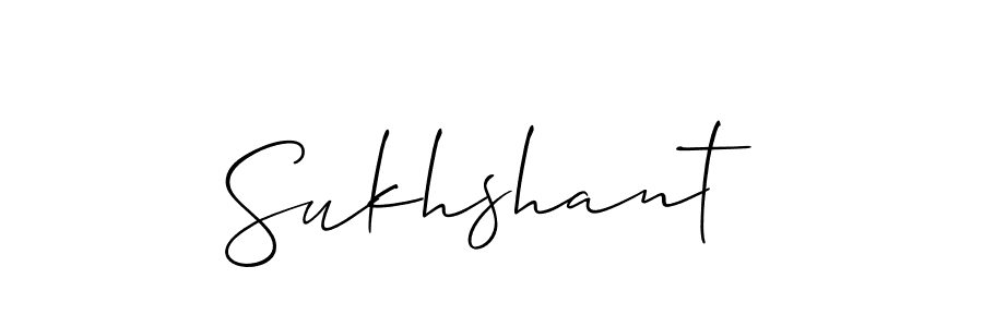 Allison_Script is a professional signature style that is perfect for those who want to add a touch of class to their signature. It is also a great choice for those who want to make their signature more unique. Get Sukhshant name to fancy signature for free. Sukhshant signature style 2 images and pictures png