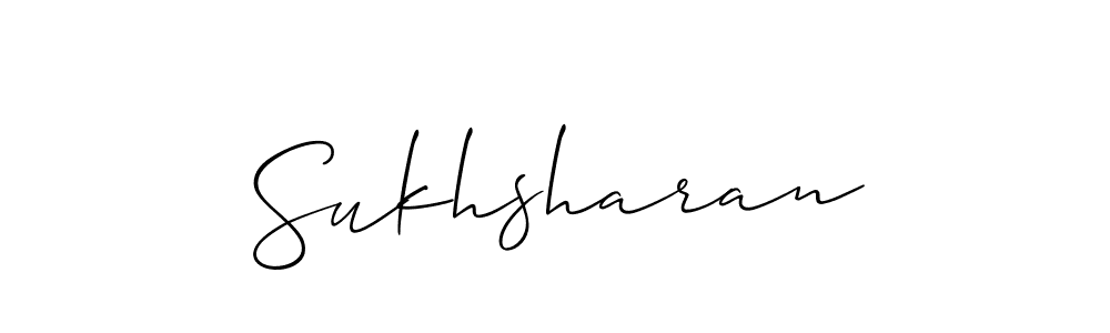 It looks lik you need a new signature style for name Sukhsharan. Design unique handwritten (Allison_Script) signature with our free signature maker in just a few clicks. Sukhsharan signature style 2 images and pictures png