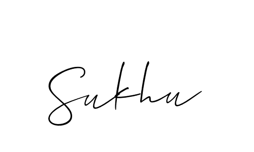 How to make Sukhu signature? Allison_Script is a professional autograph style. Create handwritten signature for Sukhu name. Sukhu signature style 2 images and pictures png